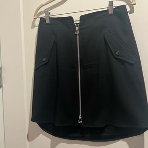 Rag & Bone black skirt with front zipper